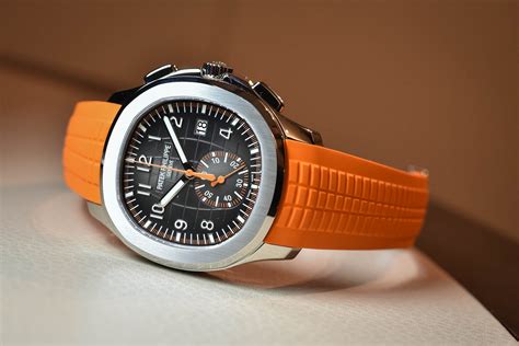 patek philippe 5968a-001 aquanaut chronograph steel & orange rubber|patek philippe chronograph.